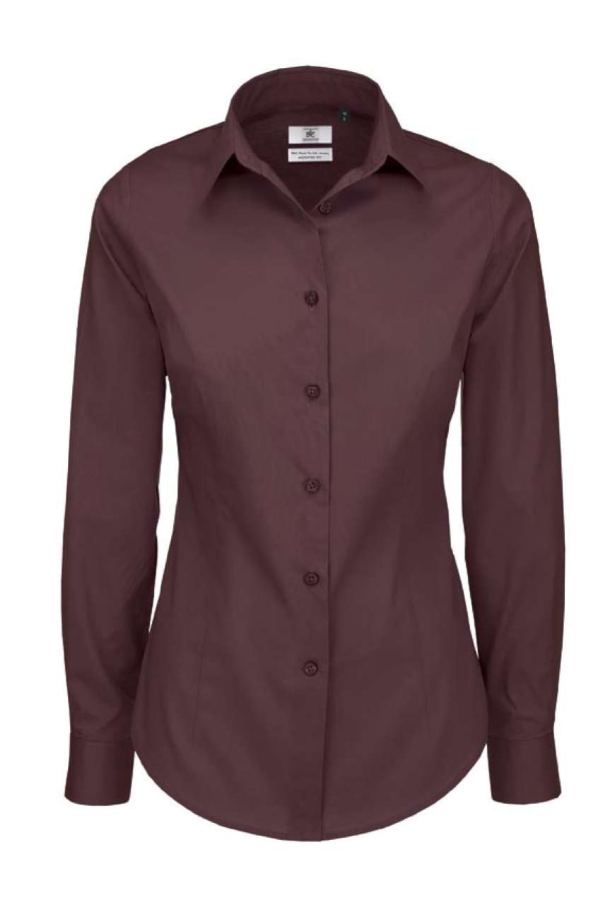 B&C BLACK TIE LSL /WOMEN