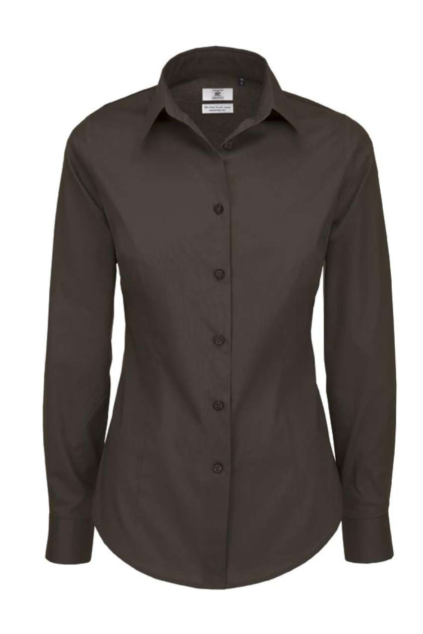 B&C BLACK TIE LSL /WOMEN