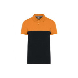 UNISEX ECO-FRIENDLY TWO-TONE SHORT SLEEVE POLO SHIRT