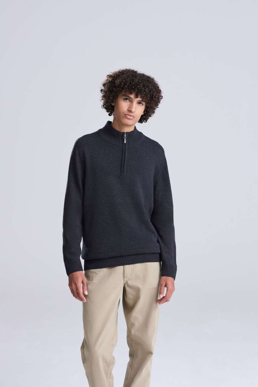 WAKHAN 1/4 ZIP SUSTAINABLE SWEATER