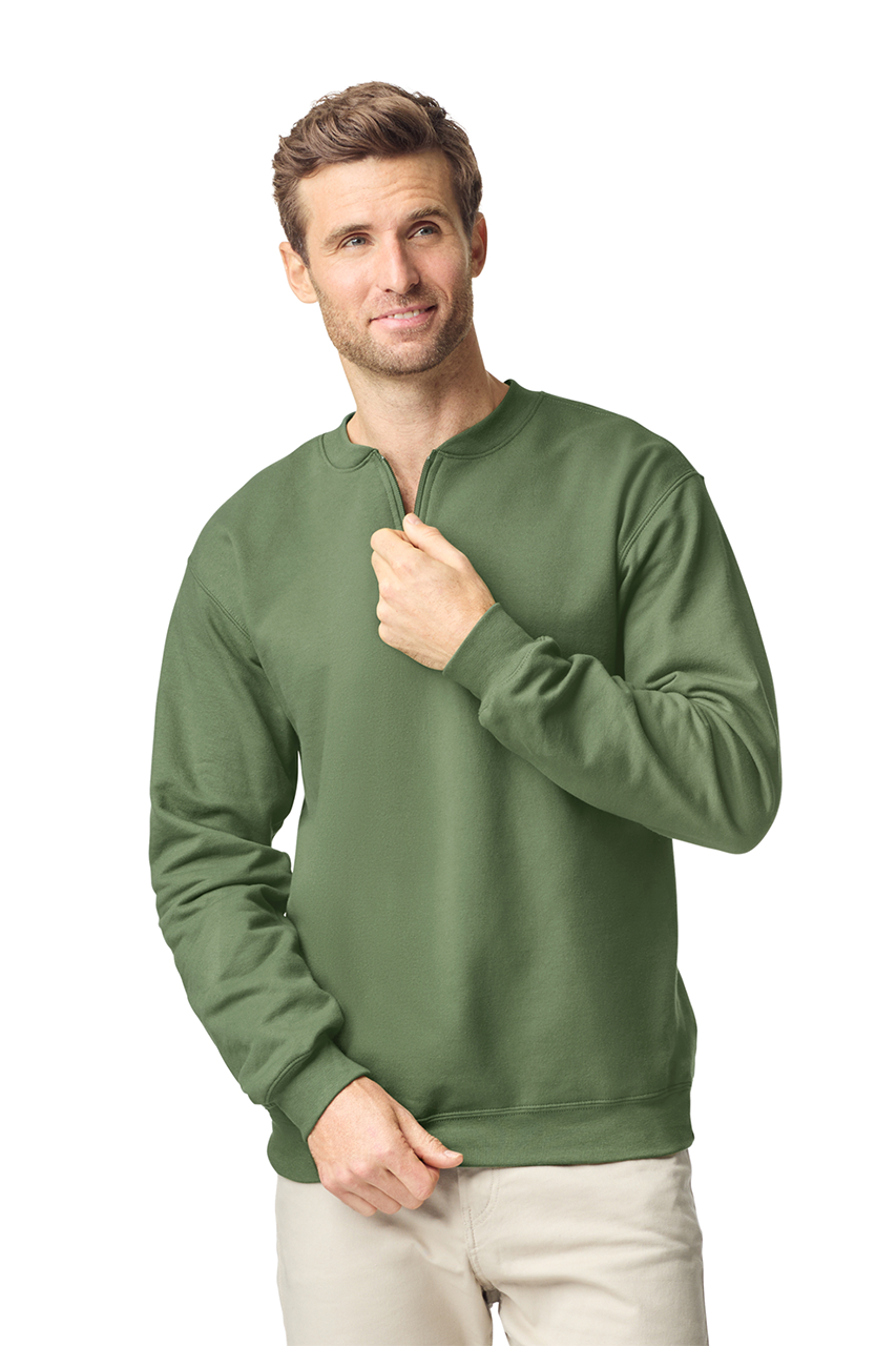 SOFTSTYLE MIDWEIGHT ADULT FLEECE 1/4 ZIP SWEATSHIRT