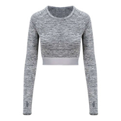 WOMEN'S LONG SLEEVE CROP T