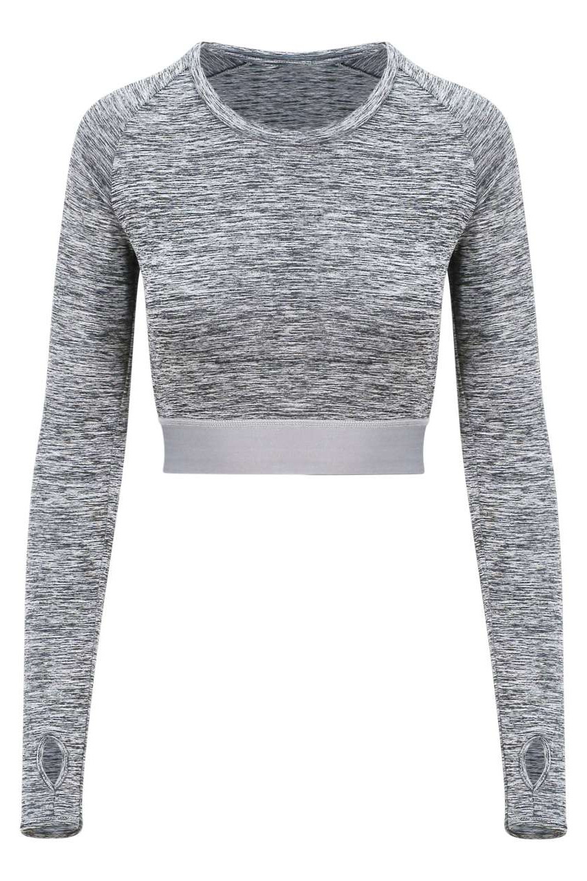 WOMEN'S LONG SLEEVE CROP T