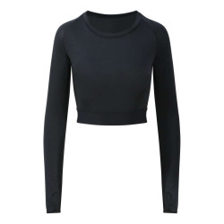 WOMEN'S LONG SLEEVE CROP T