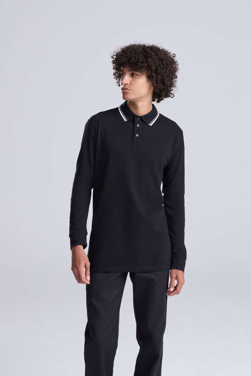 LONG SLEEVE TIPPED 100 POLO