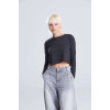 WOMEN'S L/S CROPPED T