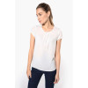 LADIES' SHORT-SLEEVED CREPE BLOUSE