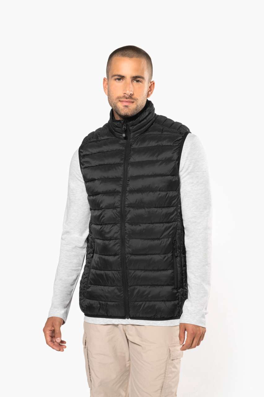 MEN’S LIGHTWEIGHT SLEEVELESS FAKE DOWN JACKET