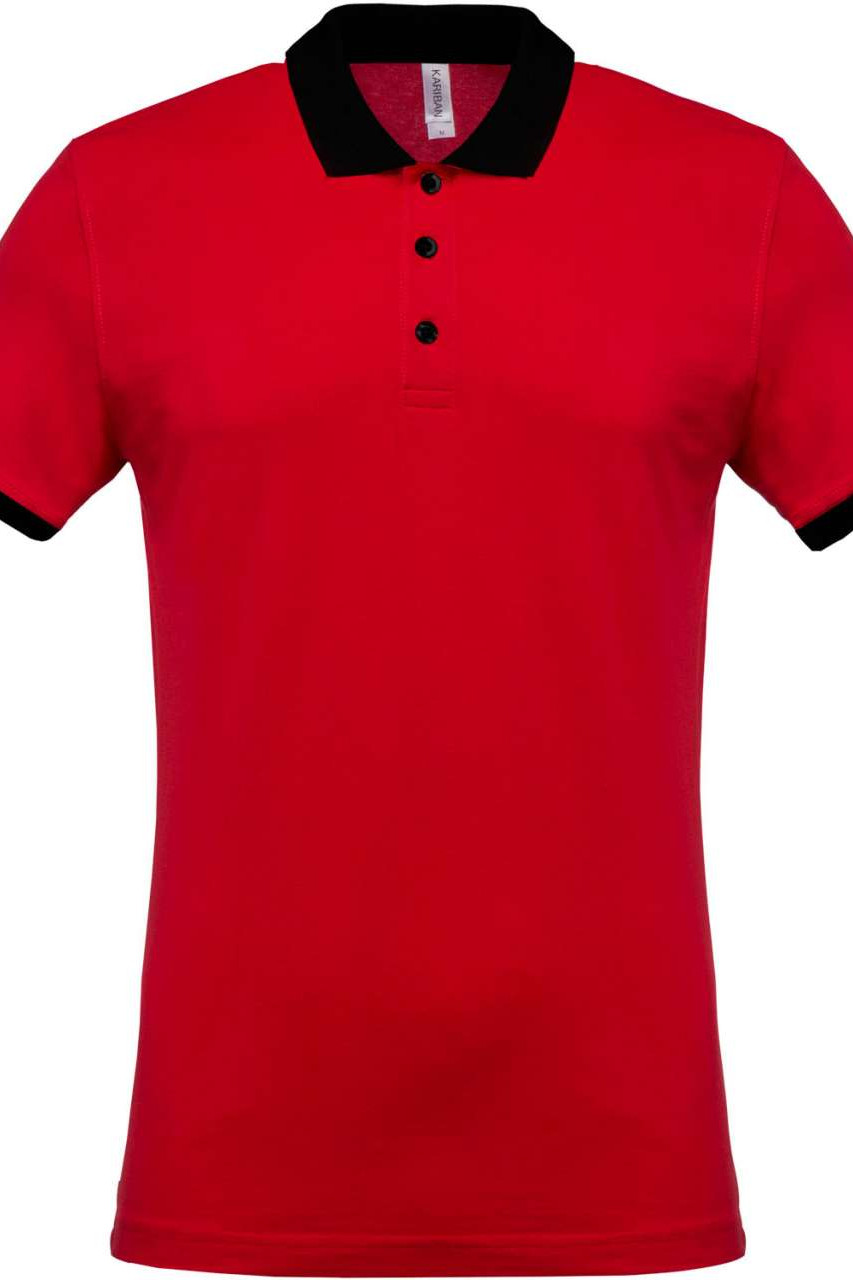 MEN'S TWO-TONE PIQUÉ POLO SHIRT