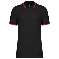 MEN'S SHORT-SLEEVED POLOSHIRT WITH CONTRASTING PIPING