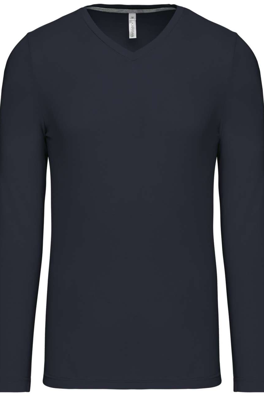 MEN'S LONG-SLEEVED V-NECK T-SHIRT