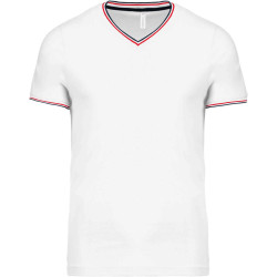 MEN'S PIQUÉ KNIT V-NECK T-SHIRT
