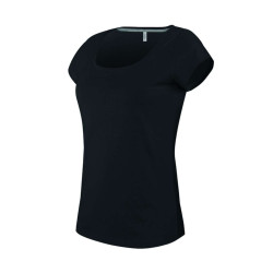 LADIES’ BOAT NECK SHORT-SLEEVED T-SHIRT