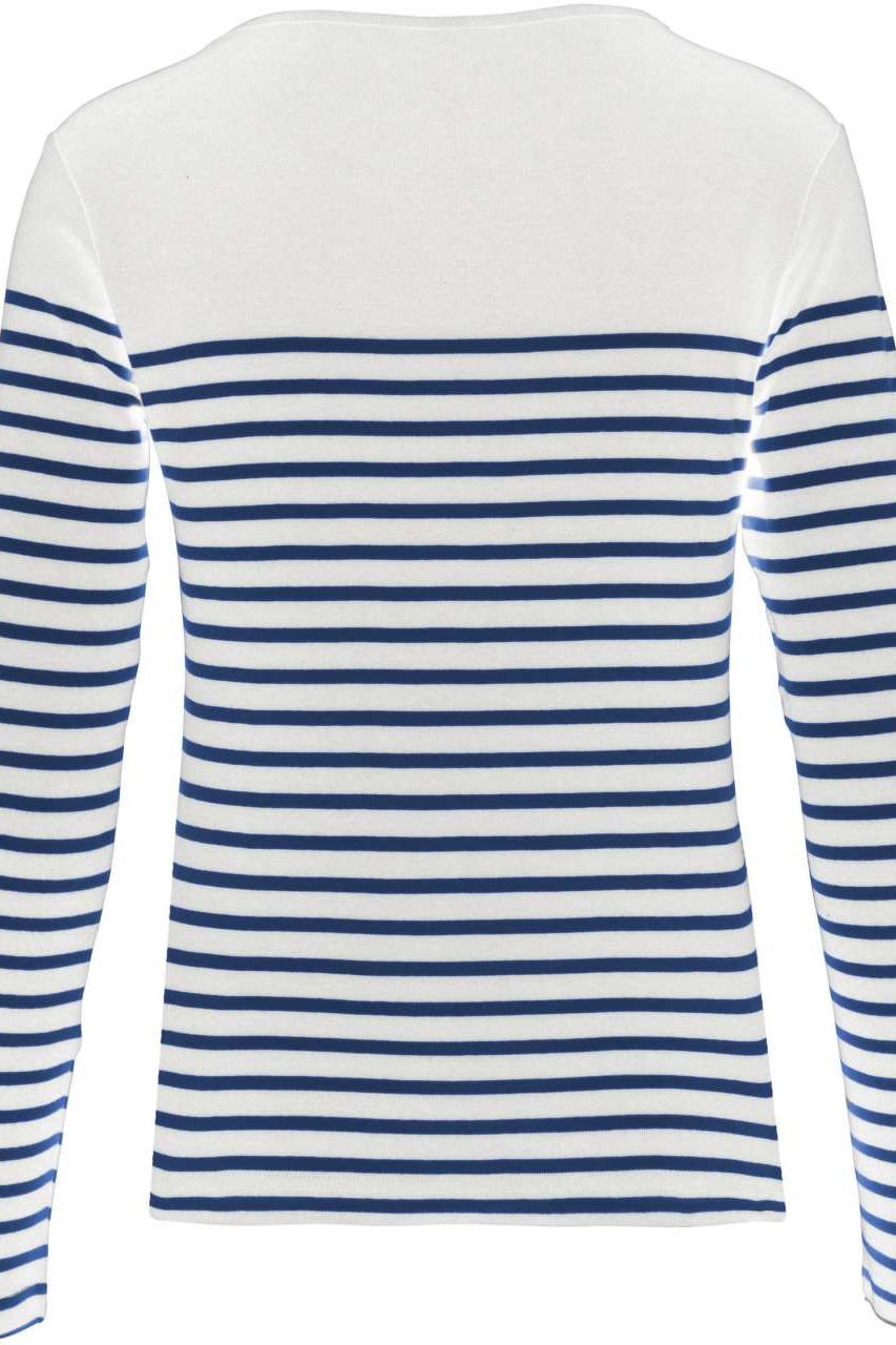 LADIES’ LONG-SLEEVED BRETON STRIPE TOP