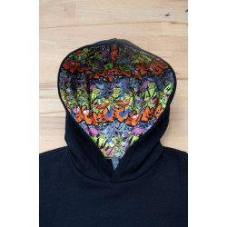 UNISEX KIDS CONTRAST PATTERNED HOODED SWEATSHIRT