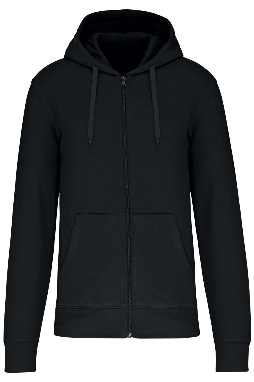 MEN'S ECO-FRIENDLY HOODED SWEATSHIRT WITH ZIP FASTENING