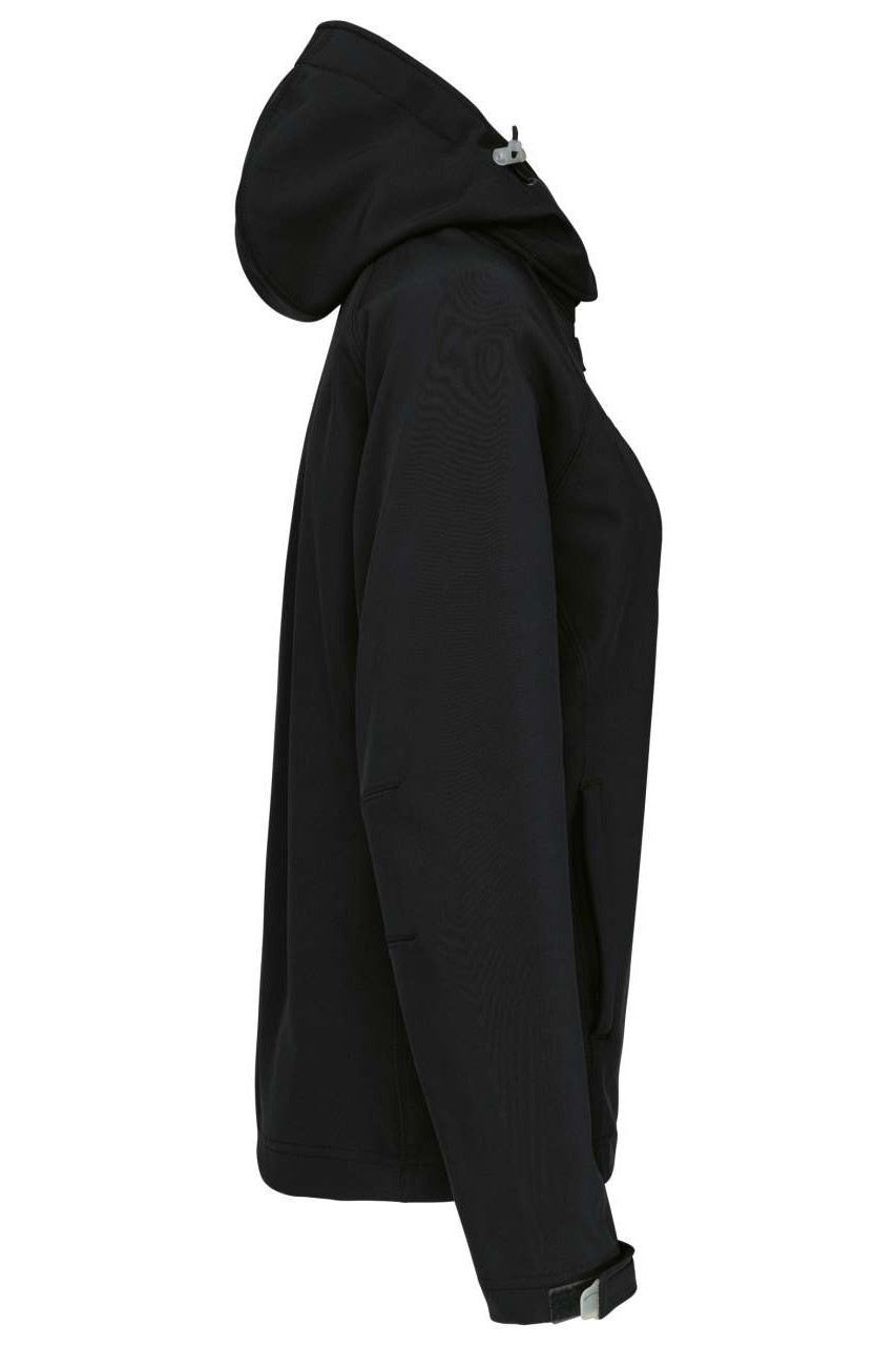 LADIES' DETACHABLE HOODED SOFTSHELL JACKET