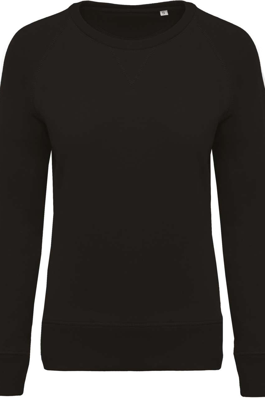 LADIES’ ORGANIC COTTON CREW NECK RAGLAN SLEEVE SWEATSHIRT