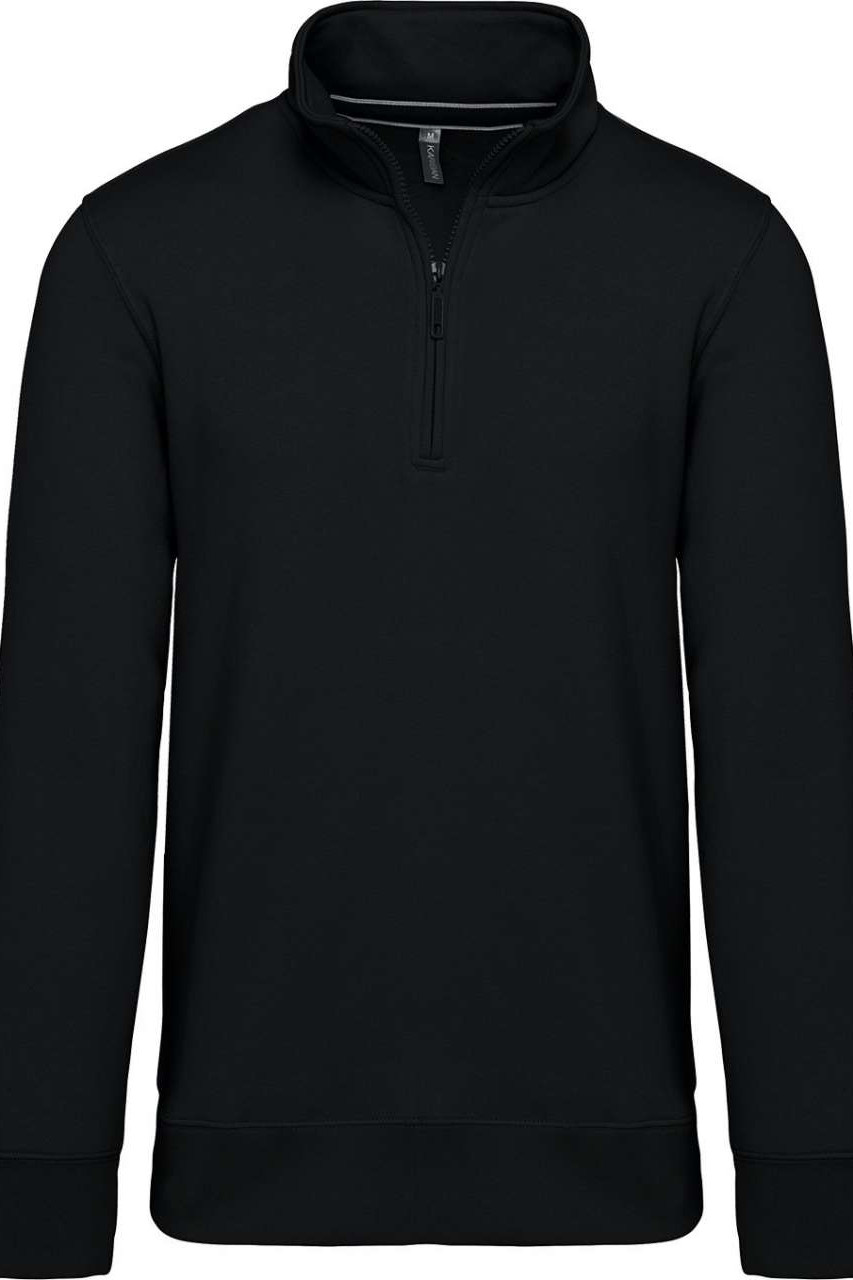 ZIPPED NECK SWEATSHIRT