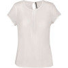 LADIES' SHORT-SLEEVED CREPE BLOUSE