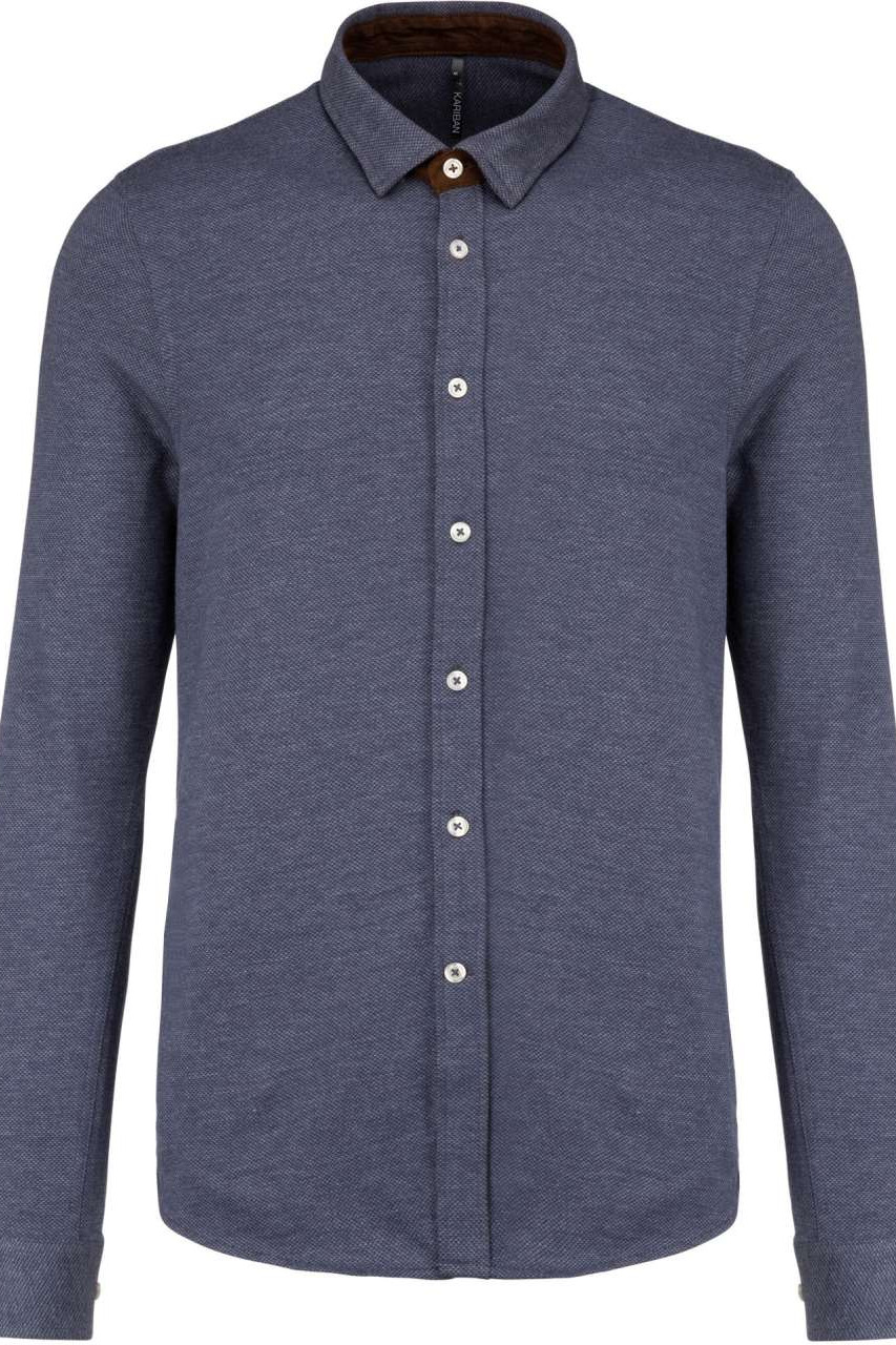 LONG-SLEEVED JACQUARD KNIT SHIRT