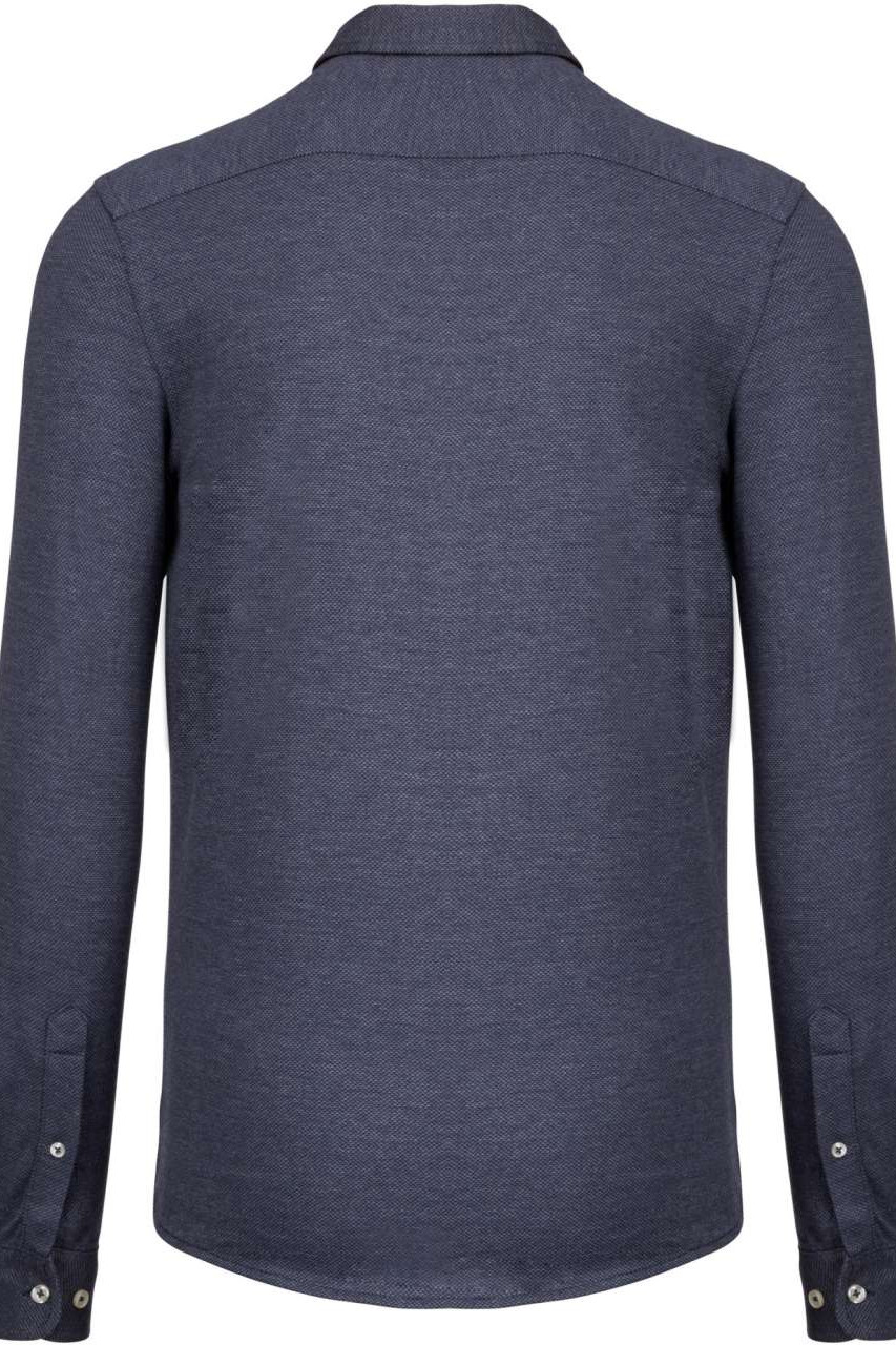 LONG-SLEEVED JACQUARD KNIT SHIRT