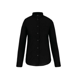 LADIES' LONG-SLEEVED MANDARIN COLLAR SHIRT