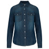 LADIES' LONG-SLEEVED DENIM SHIRT