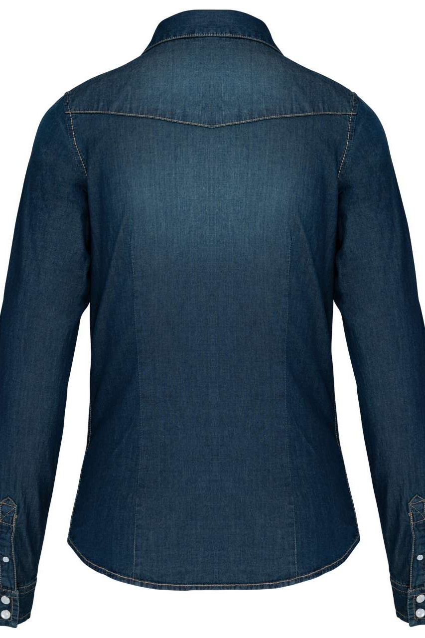 LADIES' LONG-SLEEVED DENIM SHIRT