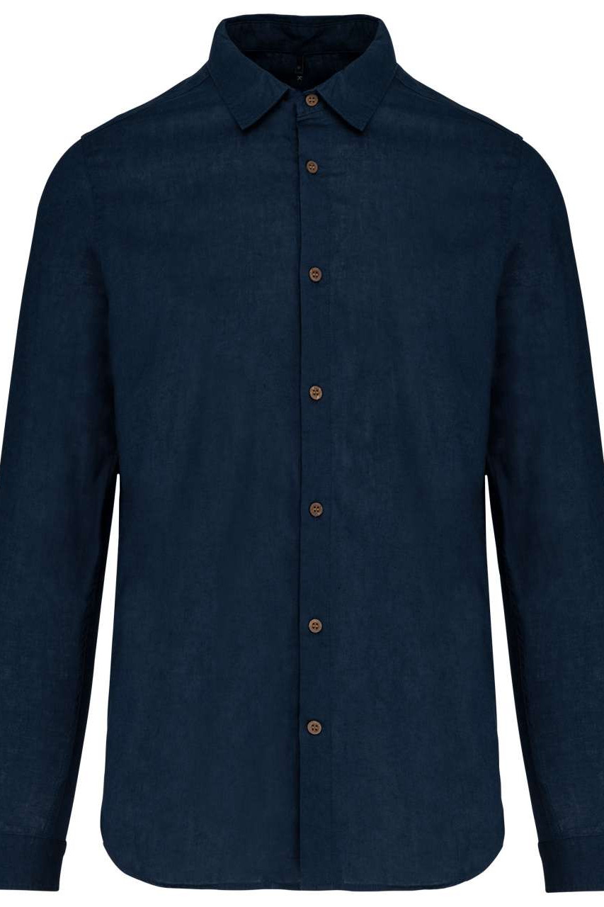 MEN'S LONG SLEEVE LINEN AND COTTON SHIRT