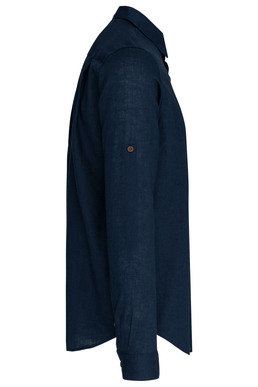MEN'S LONG SLEEVE LINEN AND COTTON SHIRT