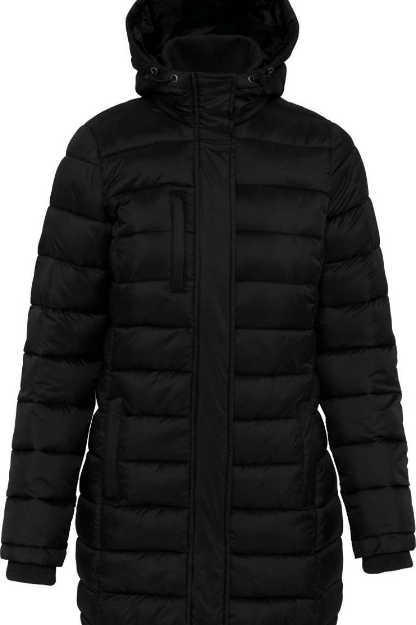 LADIES' LIGHTWEIGHT HOODED PADDED PARKA