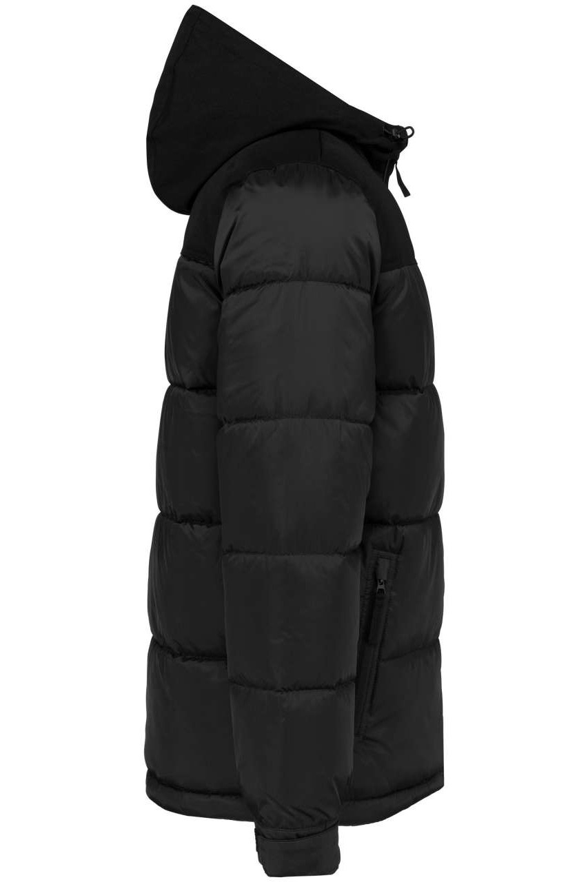 UNISEX BI-TONE PADDED JACKET WITH HOOD