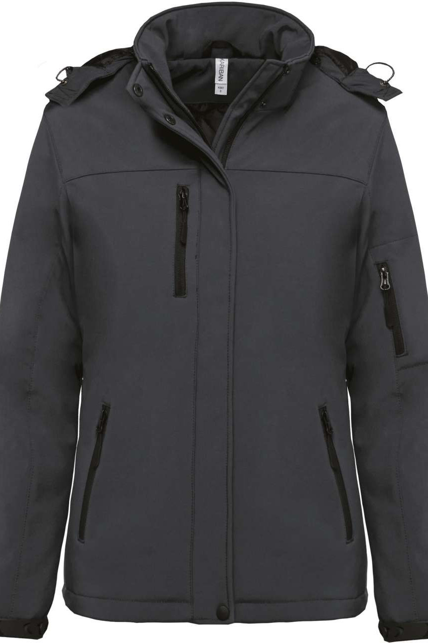LADIES’ HOODED SOFTSHELL LINED PARKA