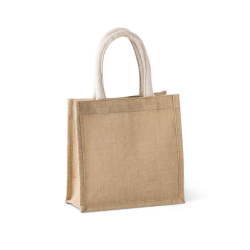 JUTE CANVAS TOTE - SMALL