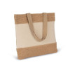 SHOPPING BAG IN COTTON AND WOVEN JUTE THREADS