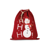 COTTON BAG WITH SNOWMAN DESIGN AND DRAWCORD CLOSURE