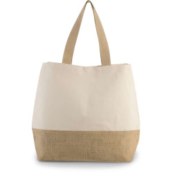 CANVAS & JUTE HOLD-ALL SHOPPER BAG