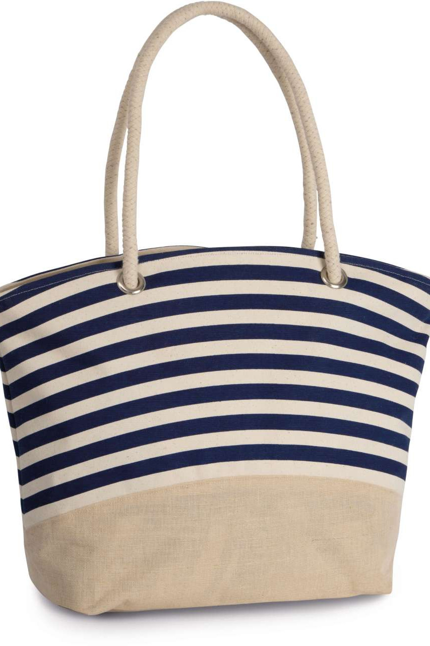 JUTE CANVAS DUFFEL SHOPPING BAG