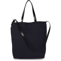 HANDBAG WITH LEATHER SHOULDER STRAP