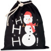 COTTON BAG WITH SNOWMAN DESIGN AND DRAWCORD CLOSURE