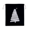 COTTON BAG WITH CHRISTMAS TREE DESIGN AND DRAWCORD CLOSURE