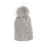 KNITTED BOBBLE BEANIE IN RECYCLED YARN