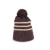 KNITTED STRIPED BEANIE IN RECYCLED YARN