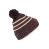 KNITTED STRIPED BEANIE IN RECYCLED YARN