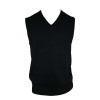 MEN’S V-NECK SLEEVELESS PULLOVER FINE GAUGE COTTON