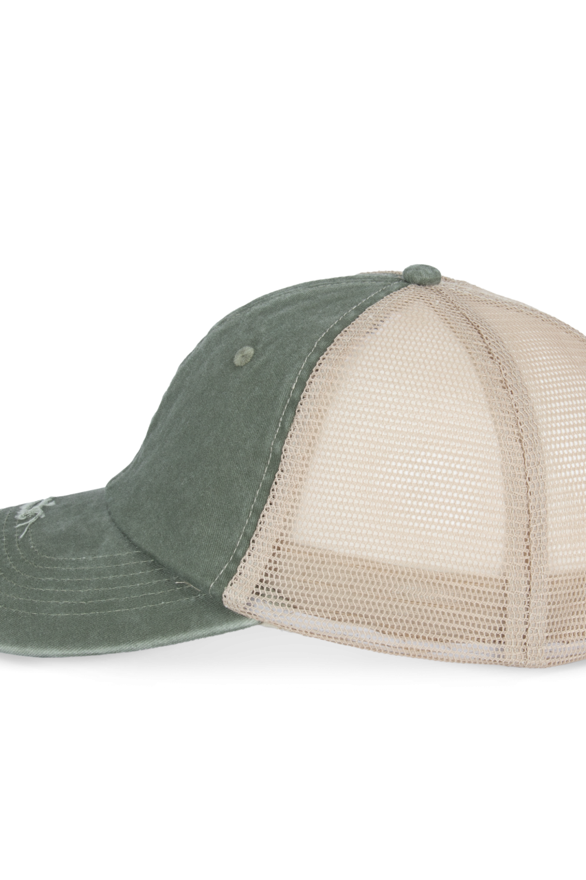 ECO-FRIENDLY UNISEX RIPPED EFFECT TRUCKER CAP