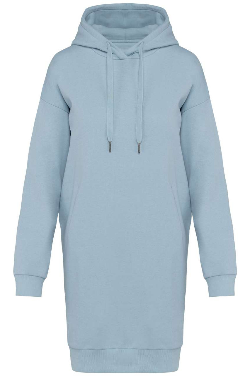 LADIES' ECO-FRIENDLY HOODED SWEATSHIRT DRESS