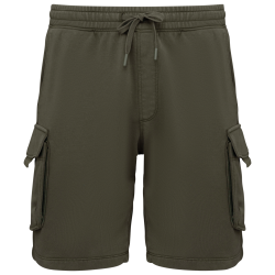 MEN’S FRENCH TERRY WASHED  EFFECT CARGO SHORTS