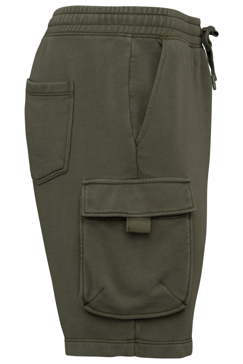 MEN’S FRENCH TERRY WASHED  EFFECT CARGO SHORTS